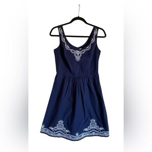 Women’s VINEYARD VINES Navy Blue/White Embroidered Tank Dress Size 0